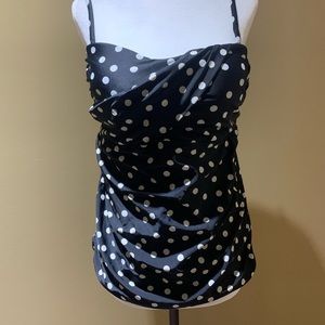 Polka dot tankini swim top